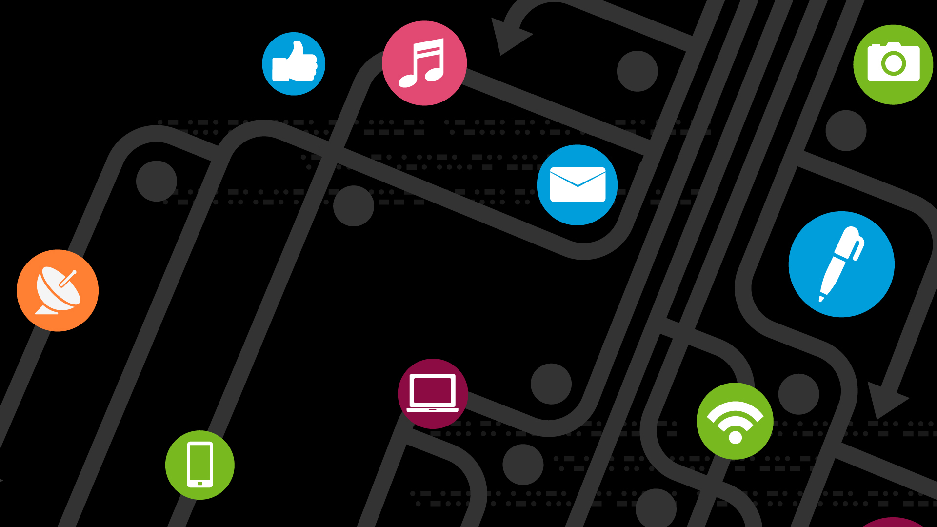 Background with circuitry and tech imagery
